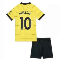 Camisola Chelsea Christian Pulisic 10 Criança Equipamento Segundo 2021-2022 Manga Curta